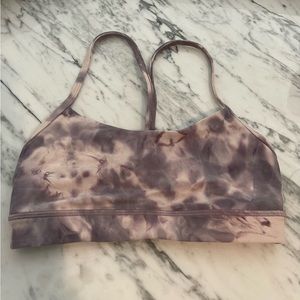 Lululemon Flow Y Bra Diamond Dye Pink Bliss Graphite Purple